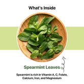 Blue Tea Spearmint Herbal Tea - 30 Tea Bags, Zipper Packaging | Reduces Facial Hair, Balances Hormones, Supports Digestion - Caffeine Free Dried Loose Leaf
